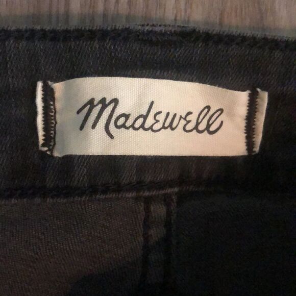 MADEWELL CURVY HIGH RISE SKINNY JEAN IN BLACK SEA- FADED GRAY WASH SIZE 24 - Picture 7 of 10